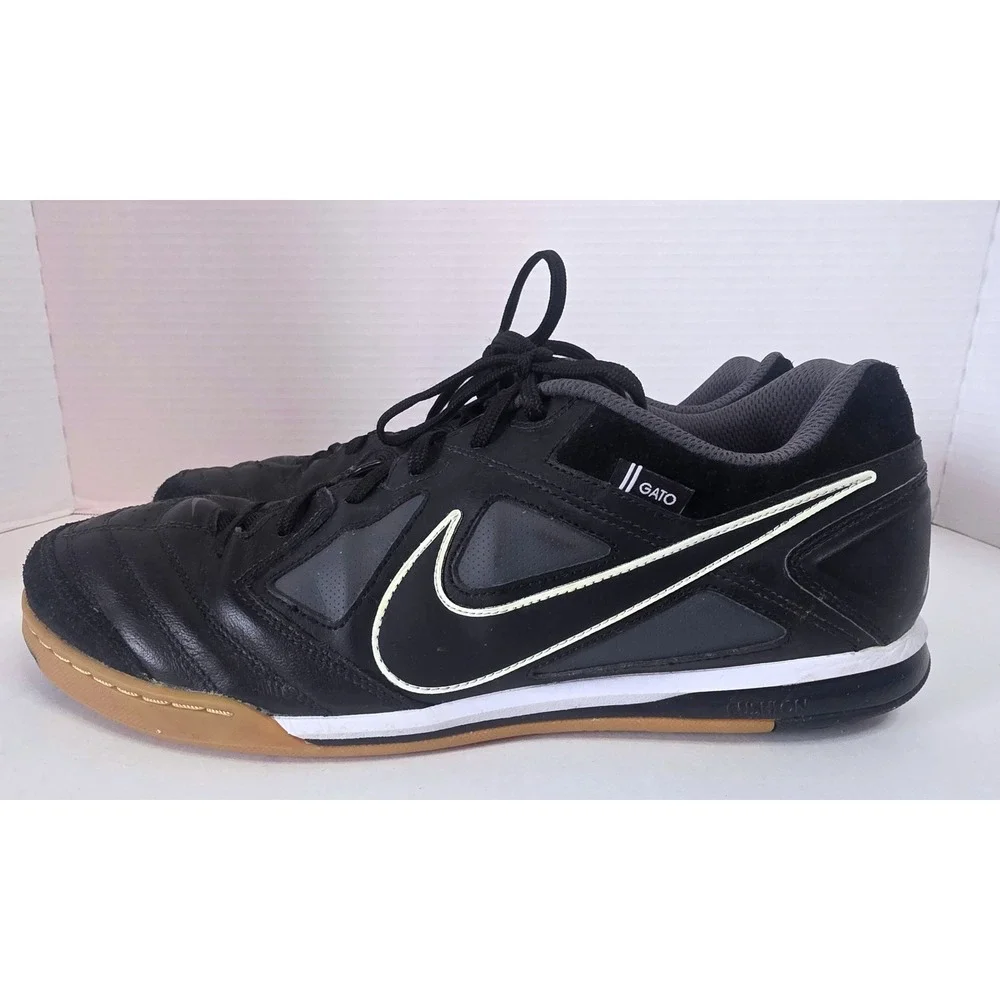 Nike Nike5 Gato Indoor Soccer Shoes Mens Black White Gum SZ 13